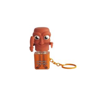 Funny Italian Brainrot Tung Tung Sahur Realistic Sound Portable Keychain, Viral Stress Relief Toy, Press Button Fidget Toy Gift for Adults & Kids