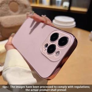 Anti-Drop Phone Case with Electroplated Frame and Matte Back, Shockproof Phone Cover, Compatible with iPhone 17 Pro Max 16 Pro Max 16 15 14 13 Pro Max 12 11