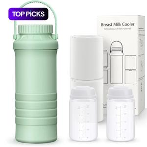 Snugtale Breast Milk Cooler Bottle Portable 22oz Cooling for 24+ Hours With 2 * 300ML BPA-Free Bottled for Travel & Outdoors Breastmilk Cooler, Insulated Leakproof