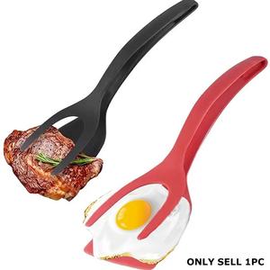 2-in-1 Silicone Non Stick Spatula, 1 Count Spatula with Slotted Design Kitchen Tool for Easy Flipping & Serving, Kitchen Utensils & Gadgets