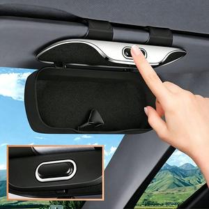 Car Sun Visor Sunglasses Holder, Auto Eyeglasses Organizer Box, Vehicle Visor Accessories Glasses Protective Storage Case for Woman Man, Car Accessories Women