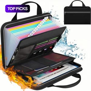 Fireproof Document Bag, Multi-Functional Fire Resistant File Organizer, Safe Storage for Important Documents & Certificates, Accordion File, Expanding File