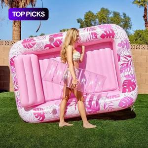 Mother's Day Gift Sunbathing Pool Lounger Float Pad, 70"x46"/85"x57" Swimming Pool Buoyancy, Adult Pillow Included, 4-In-1 Solar Bath Raft Flotation Board