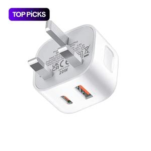 20w fast charging adapter, pd fast charging adapter, type-c & usb dual port charger, phone accessories for iphone android, smartphone accessories, portable charger, wall charger, usb connector, electronic, type c lightning