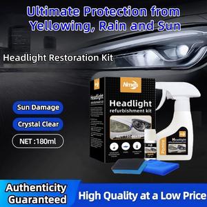 Nmes Removes Yellowing & Haze Restores Clarity Seals with a Protective Coating No Sanding Headlight Kit Restores Yellow Lights in MINS!