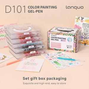 Colored Gel Pen Set, 1 Set 0.6mm Gel Pen with Storage Box, Painting Pen Set for Students, School Supplies, Gift Ideas