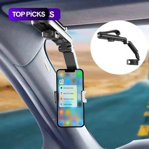 Rotatable Car Sun Visor Phone Holder, Universal Multifunctional Car Phone Holder, Car Interior Accessories for iPhone 7 Inch Support Telephone, Car Items
