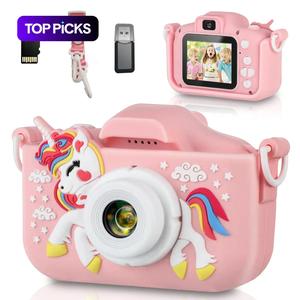 Unicorn Pattern Selfie Digital Camera, Cute Video Recording Camera Toy with 32GB Card, Perfect Choice for Birthday & Holiday Gifts
