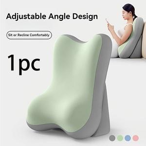 Ergonomic Memory Foam Pillow Set, Adjustable Curved Supportive Backrest, Ideal for Reading, Two-Piece Split Support Pillows, Anti-Slip Lumbar and Neck Pillows, Home Office Relaxation