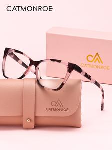 CATMONROE Leopard Print Anti Blue Light Reading Glasses Unisex PC Lens Material Square Frame Fashionable Decoration Online Learning/Office Enhance Visual Comfort Glasses Brand Packaging Excellent Gifts, High Quality Eyewear