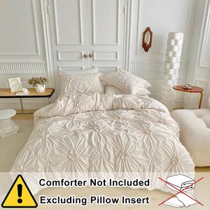Modern Duvet Cover Set, 3pcs/set Flower Pattern Duvet Cover & Pillowcase without Filler, Bedding Set for Home Bedroom, Bedroom Accessories