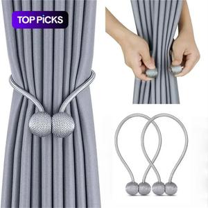 Magnetic Curtain Tieback, 2 Counts Modern Simple Curtain Tieback, Window Curtain Tieback, Home Decor for Living Room Bedroom,  Household Items