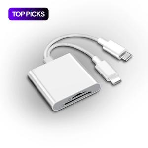 2 In 1 SD Card Reader, 1 Count Portable Type-C Card Reader, Dual Slots Memory Card Reader for Game, Plug & Play Reader，Suitable for SD/TF/Micro SD, USB C SD Card Reader