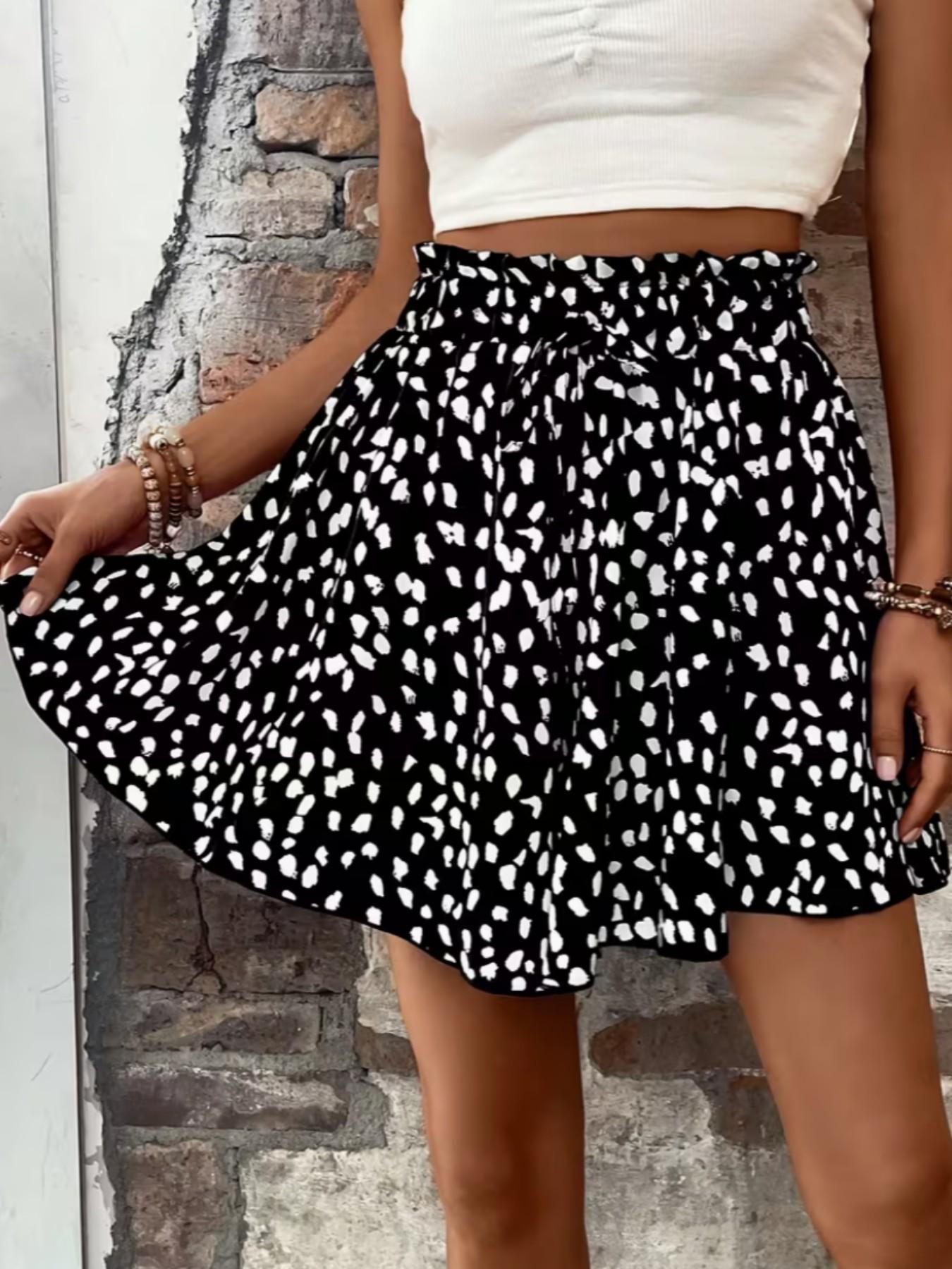 Women's All Over Print Knot Front Shorts, Everyday Casual Fashionable Fit Shorts for Summer, Women's Bottoms for Daily Wear, Casual Loose Short