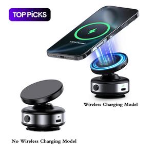 Car Electric Magnetic Phone Holder with Vacuum Suction Cup, 1 Count Universal Multi-angle Dashboard Navigation Holder, Phone Accessories for Car, Car Cellphone Mount, Car Phone Holders, Magnetic Phone Stand