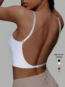 Women's Seamless Backless Bra, Multi-Strap Convertible Strap Wireless Push-Up Bra, Elegant, Suitable for Wedding Dresses and Party Gowns