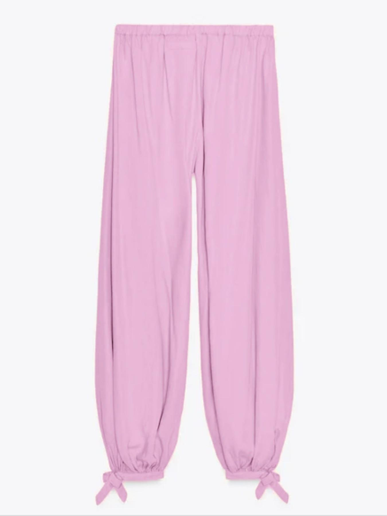 Summer Women's Casual Fashion Solid Color Long Pants, Loose Fit Elastic Waist Lantern Pants, Ideal for Daily Wear, Everyday Bottoms, Womenswear