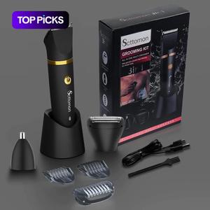 3 in 1 Electric Body Hair Trimmer, Groin Hair Trimmer for Men, Electric Shaver IPX7 Waterproof Men's Hair Trimmer, Rechargeable Hair Removel Tool for Men, Nose Hair Trimmer, Great Gift for Men, Christmas Gift