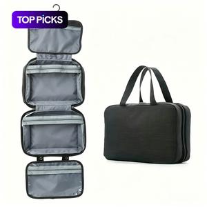 Waterproof Folding Toiletry Bag, 1 Count Multi-functional Travel Cosmetic Organizer, Makeup Pouch, Large Capacity Portable Hanging Toiletry Bag for Business Trips, Vacations, Gym, Camping