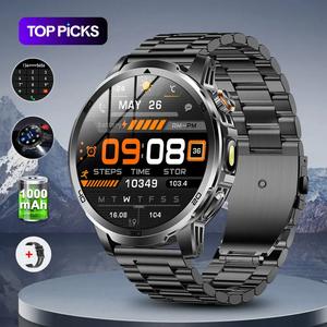 1.85 Inch with Bluetooth-compatible, IP68 Water Resistant, 1000mah Battery, Fitness Tracker, Android & iOS Compatible, Steel Case, Waterproof Smart Watch