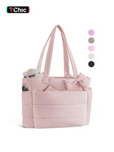 【Valentine's Day】Women's Tote Bag with Zipper, Fitness Tote with Multiple Compartments, Work Tote, Nurse Dance Yoga Travel Bag, Commuter Tote Bag, Lightweight Work Bag, Durable Fashionable Design Women's Bubble Tote Bag