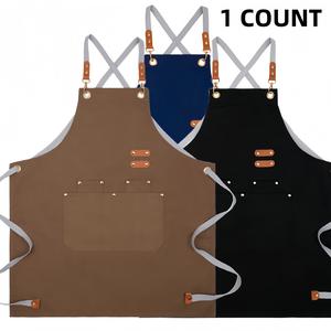 Canvas Apron with Pocket, 1 Count Durable Working Apron with Cross-back Straps, Adjustable Neck Straps Apron for Men & Women, Household Items,Christmas Gift, Winter Apron,Autumn Apron #TOP PICKS