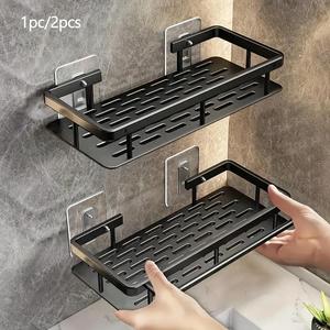 No-drill Bathroom Shelves, Shower Shelves for Shampoo, Cosmetics and Soap Storage, Space-saving Storage Box, Easy to Install, Utility Shelves