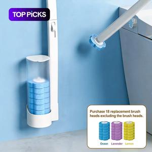 Cleaning Brush Holder, Toilet Cleaning Brush Head, Toilet Brush Heads, Toilet Brush Set, Disposable Toilet Brushes, Used for Toilet Cleaning, Bathroom Cleaning Product, with Fragrance, Disposable #TOP PICKS