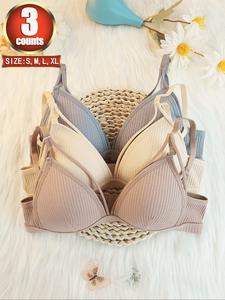 Women's Plain Cut Out Wireless Bra, Soft Comfortable Adjustable Strap Bra for Daily Wear, Ladies Lingerie for All Seasons