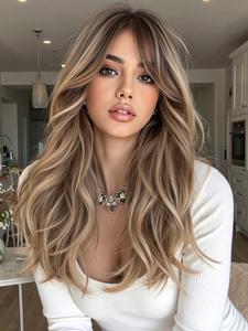 22-Inch Layered Full Head Synthetic Wig, Natural Everyday Style, Versatile Heat Resistant Design for Women