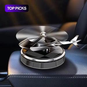 Car Air Freshener, Car Fragrance, Car Scent, Solar Powered Rotating Helicopter Aromatherapy Diffuser, Aviation Aluminum Alloy Indoor Decor Accessory, Car Accessories, Car Interior Diffusers