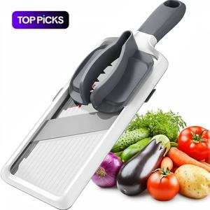 Multifunctional Vegetable Chopper, 1pc Adjustable Stainless Steel Blade Vegetable Cutter, Fruit & Vegetable Slicer, Kitchen Utensils & Gadgets