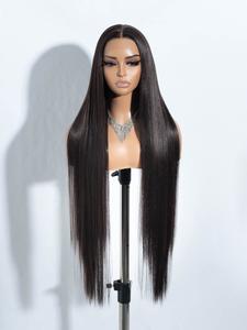 38 Inch Long Straight Lace Front Wigs for Women, Gorgeous Fluffy Wigs without Bangs, Synthetic Heat Resistant Fiber Pre Plucked Hairline Wigs for Party, Daily Use, Gifts for Girlfriend