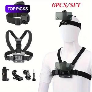 Action Camera Strap Set with Durable Adjustable Phone Clip, Easy Mounting, Mounting Kit for GoPro, Smartphones and Osmo Action, Sports, Adventure and Photography Camera Accessories #TOP PICKS