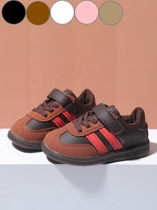 unisex kids striped sports shoes, fashionable comfortable all-season sneakers, lightweight design for active children