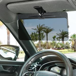 Joytutus Sun Visor for Car Universal Anti Glare Polarized Visor Extender with UV400 Protection & Clear Vision Quick 5 Sec Installation 12.6" x 5" Lens Size Safe Driving Windshield Sunshade