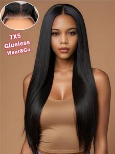 28 Inch Long Straight Wigs for Women, Gorgeous Fluffy Wigs without Bangs, Synthetic Lace Front Wigs for Party, Daily Use
