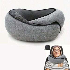 Travel Neck Pillow, Breathable Comfortable Memory Foam Neck Pillow, Travel Nap Pillow with Storage Bag, Valentine's Day Gift