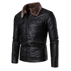 Fashionable American Retro Street Motorcycle Style Solid Color Minimalist Design Premium Outdoor Casual Sports Versatile Loose Fleece lined Lapel Jacket Plain Beige Menswear Coats Tops Vintage Long Sleeve
