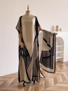 Women's Elegant Chiffon Shawl & Scarf Set, Casual Trendy Long Scarf Wrap & Shawl, Fashionable Accessories for Women & Girls for All Season