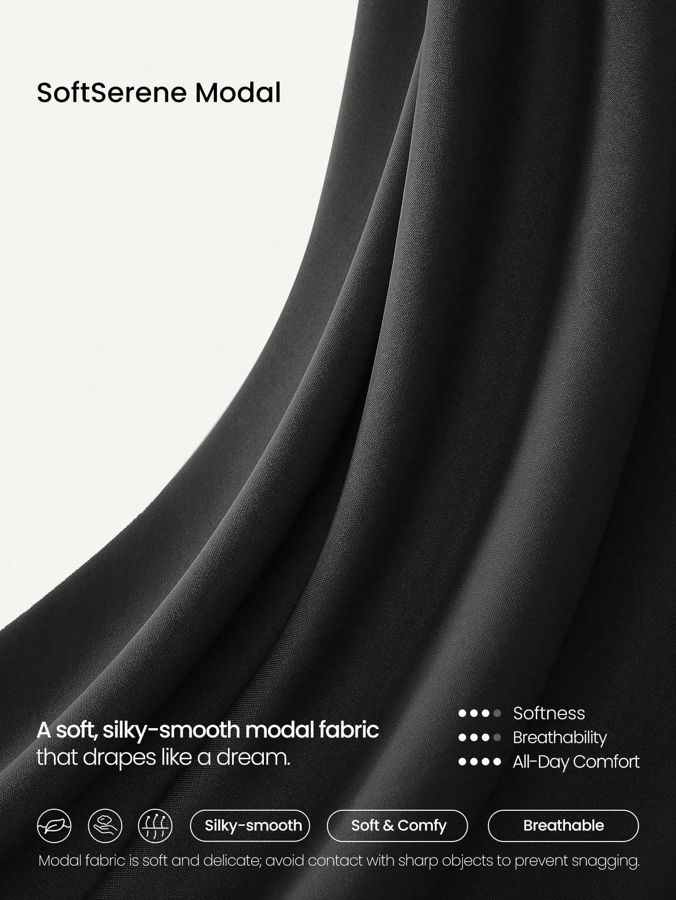 GLOWMODE SoftSerene Modal Own Your Flow Soft Silky Smooth Breathable Waist Length Adjustable Drawstring Hem One Shoulder Pullover Sweatshirt Daily Casual Wear