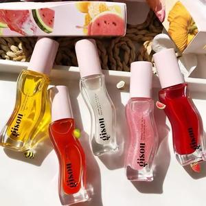 Gisou Honey Infused Hydrating Lip Oil, Nourishing Lip Moisturizer for Dry Lips, High Shine, Smooth Finish, Clear Pink Shimmer Shade, Fresh Watermelon Scent, Strawberry Sorbet,Honey Gold 8ml