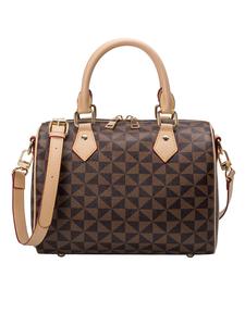 Fashionable Geometric Pattern Crossbody Bag, Lightweight Zipper Shoulder Bag with Adjustable Strap, Trendy All-match Commuter Bag for Daily Used