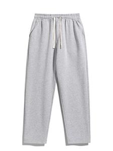 Men's Regular Fit Solid Drawstring Waist Sweatpants, Casual Pocket Design Pants for Fall & Winter, Men's Trousers for Daily Wear, Work Trousers Men
