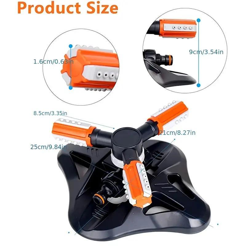Garden Automatic Sprinkler System with 360° Rotary Adjustable Nozzle, Garden Hose Sprinkler for Even Watering of Lawns and Gardens, Watering & Irrigation Sprinklers for Yard, Rotatable Spray Nozzle
