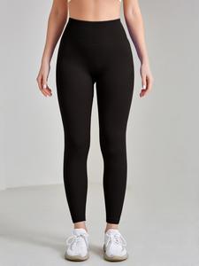 Women's fall clothing women High-Waisted Sporty Leggings, Sports Stretchy Leggings, Slim-Fit Yoga Pants, Athleisure Fitness Leggings, All-Seasons Wear, Moderate Fabric Thickness, Comfortable & Stylish Design, High Waist Activewear, High Waisted Sportswear