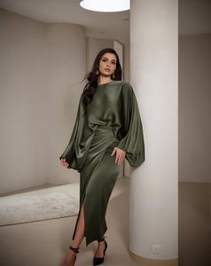 LikeMyChoice Prom Dress Style Minimalist Loose Shirt & Lace-Up Skirt Suit, Elegant 2-Piece Outfit for Daily Party & Formal Events Fit Womenswear