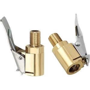 8mm Tire Air Chuck with Clip Adapter, No Leakage Tire Chucks for Vehicle Inflator Compressor Pump Connect Accessories Tool, Brass Locking Tire Inflator Nozzle Adapter Connect 8mm