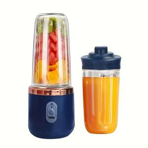 Portable Electric Juicer Cup, 1 Count USB Rechargeable Fruit & Vegetable Blender, Mini Juicer, Personal Size Blender Juicer Cup, Smoothies and Shakes Blender, Handheld Fruit Machine(13.5oz)