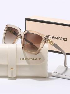 Lifemando Classic Square Frame Sunglasses, Elegant Trendy Sunglasses for Women, Fashionable Sunglasses for Everyday Use and Outdoor Activities